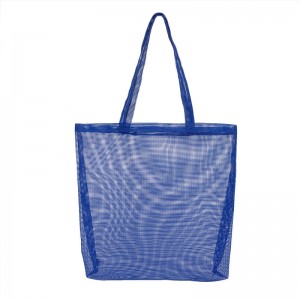 Customized design Clear Blue Ladies Mesh Handbag Mesh Tote Bag