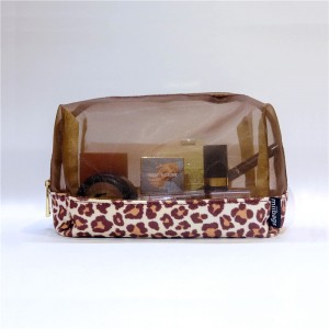 Customized Leopard Print women make up bag