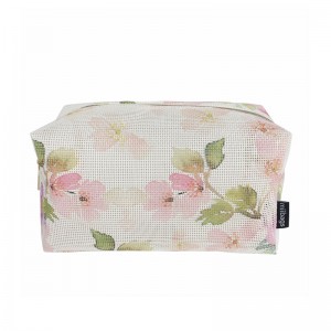 High quality flower printing women personalized cosmetic bag