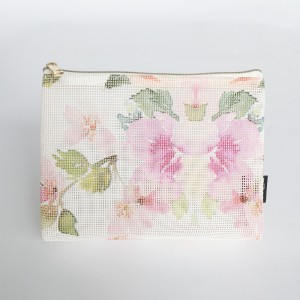 Fasion flower printing women personalized cosmetic bag